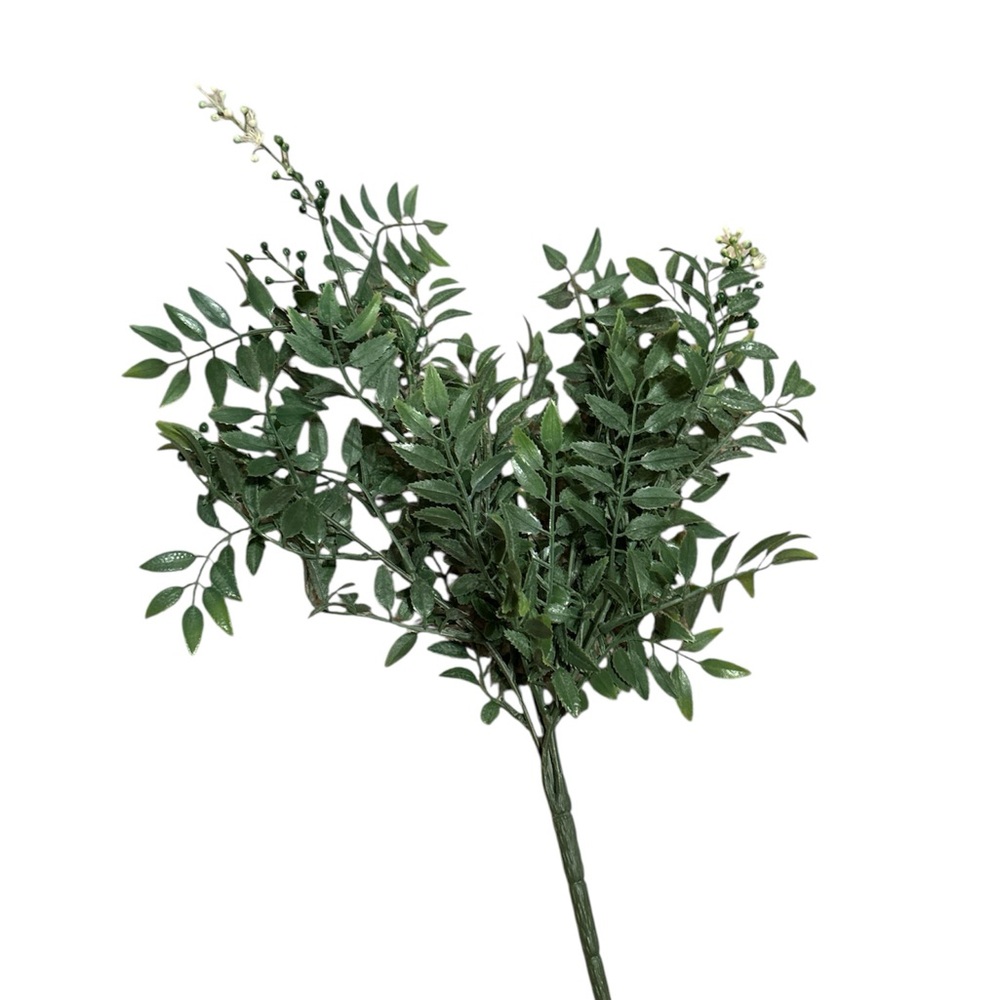 Elegant Scoparia  Faux Bush Spray- White